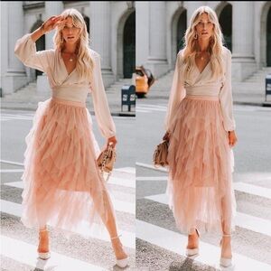 Vici Light Pink Tulle Skirt